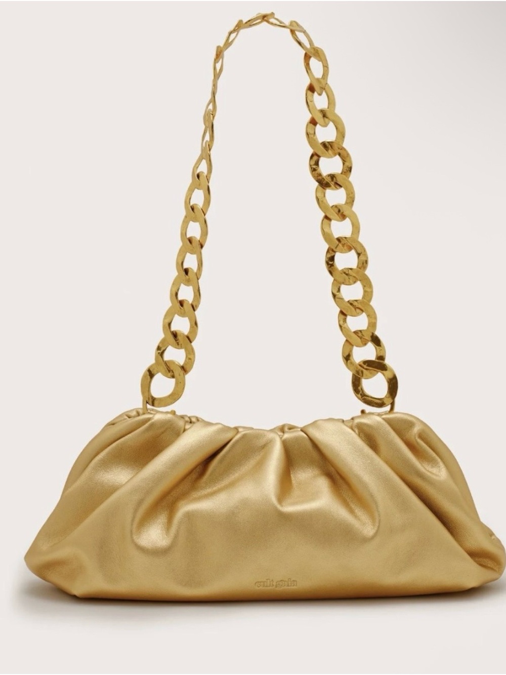 NWT - Cult Gaia Dulce shoulder bag, Brass, gold chain. BRAND NEW, AUTHENTIC
